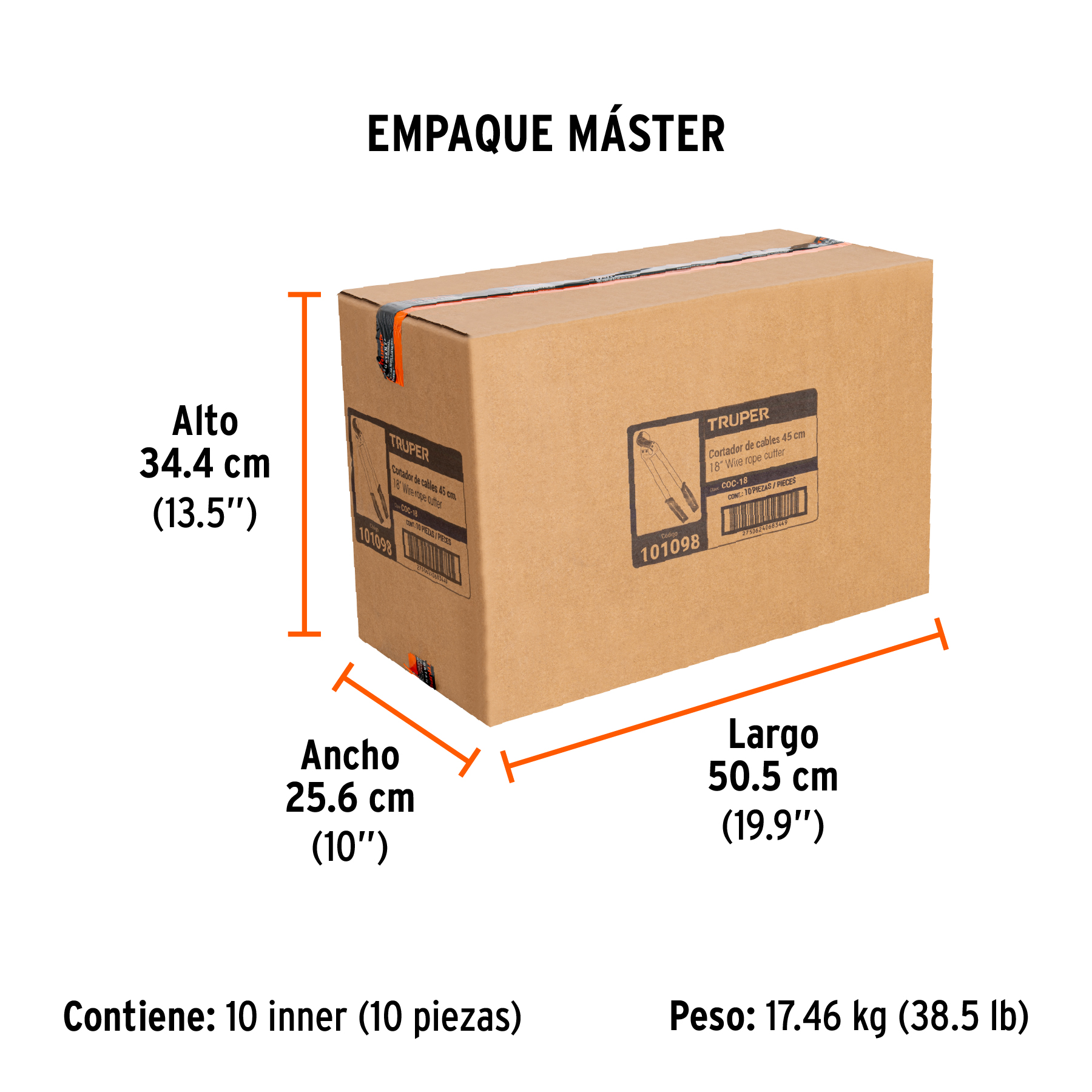 Cortador de 18" de cable y alambre, TRUPER TRUPER