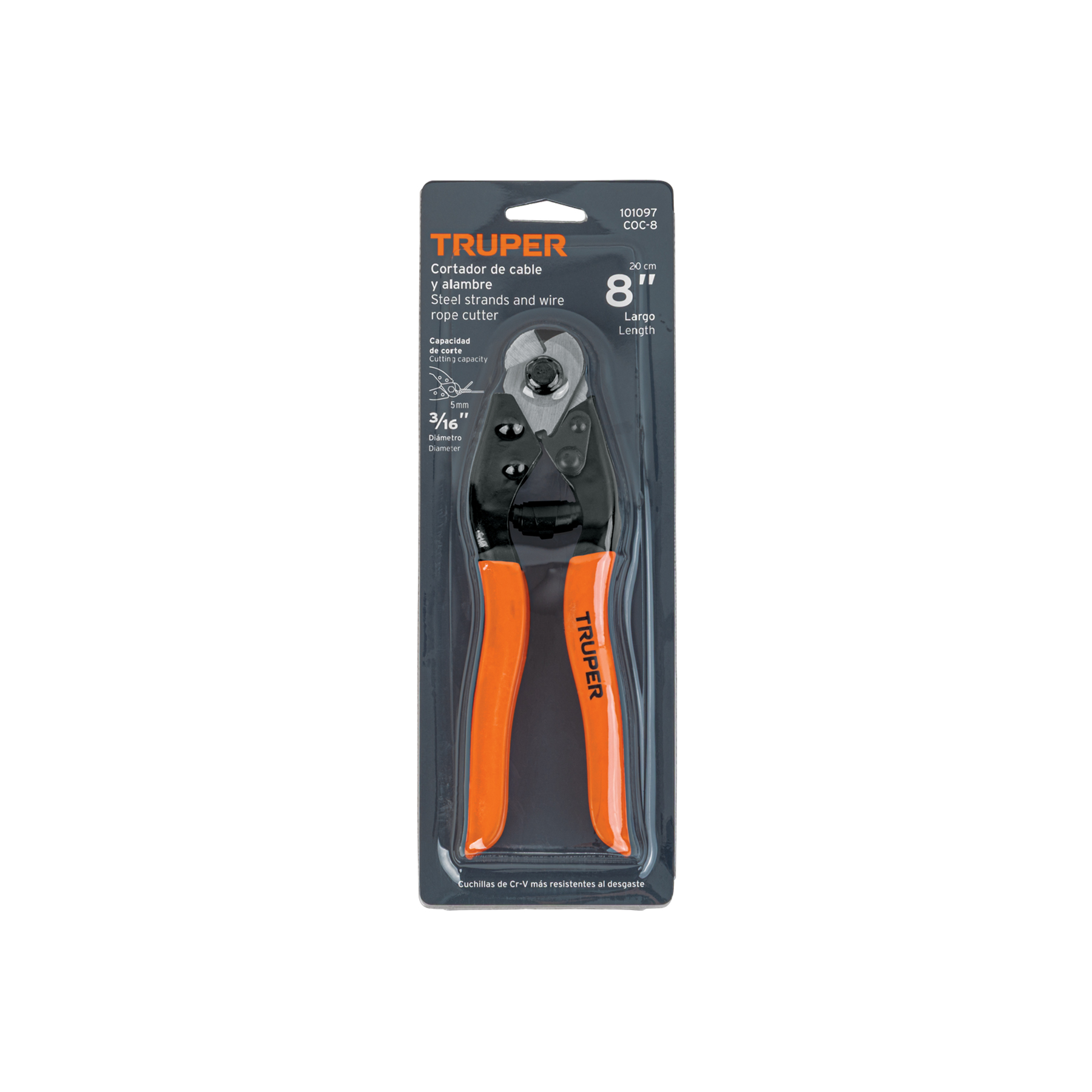 Cortador de 8" de cable y alambre, TRUPER TRUPER