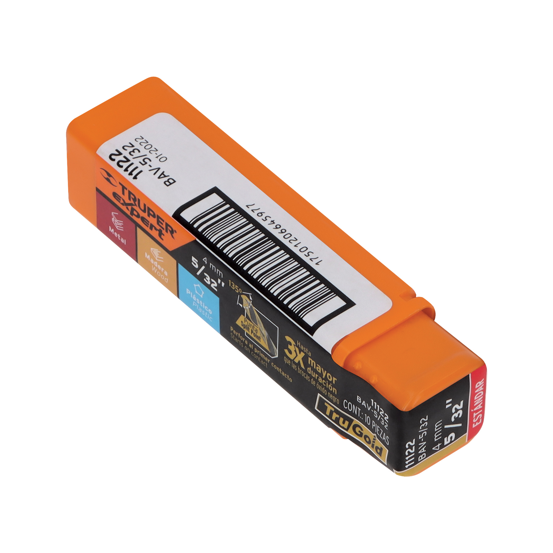 Broca HSS 5/32" Trugold para metal, TRUPER EXPERT TRUPER