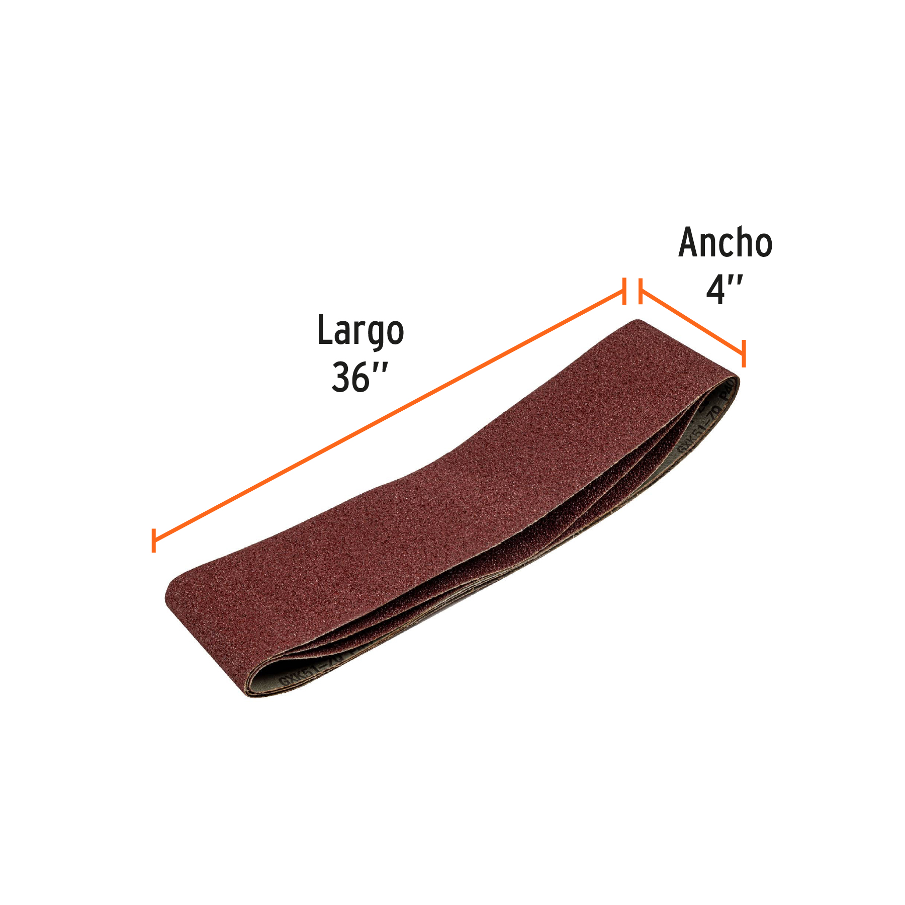Caja con 3 bandas de lija 4" x 36" grano 40 para PUL-4X6T TRUPER