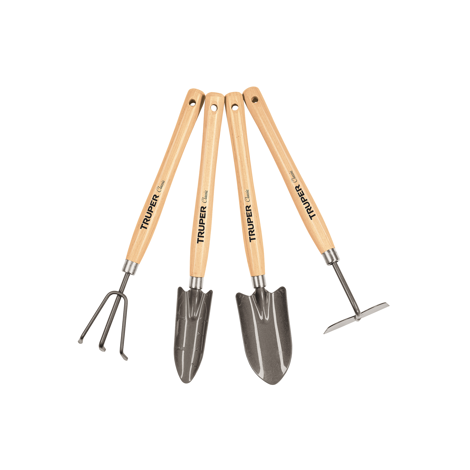Juego de 4 herramientas para jardín, mango 12-1/4", TRUPER TRUPER