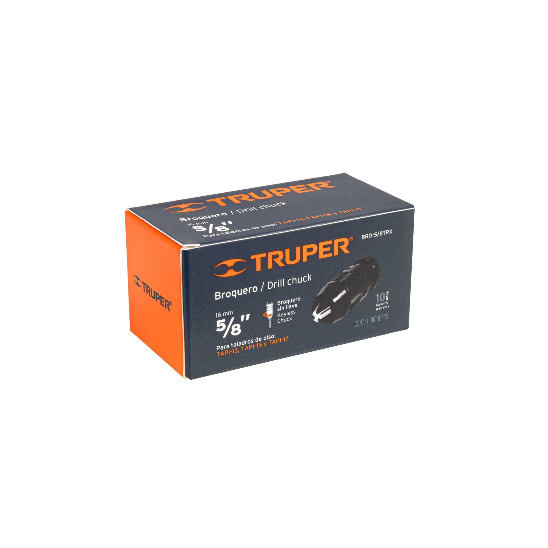 Broquero 5/8" sin llave para TAPI-13, 15 y 17,TRUPER TRUPER