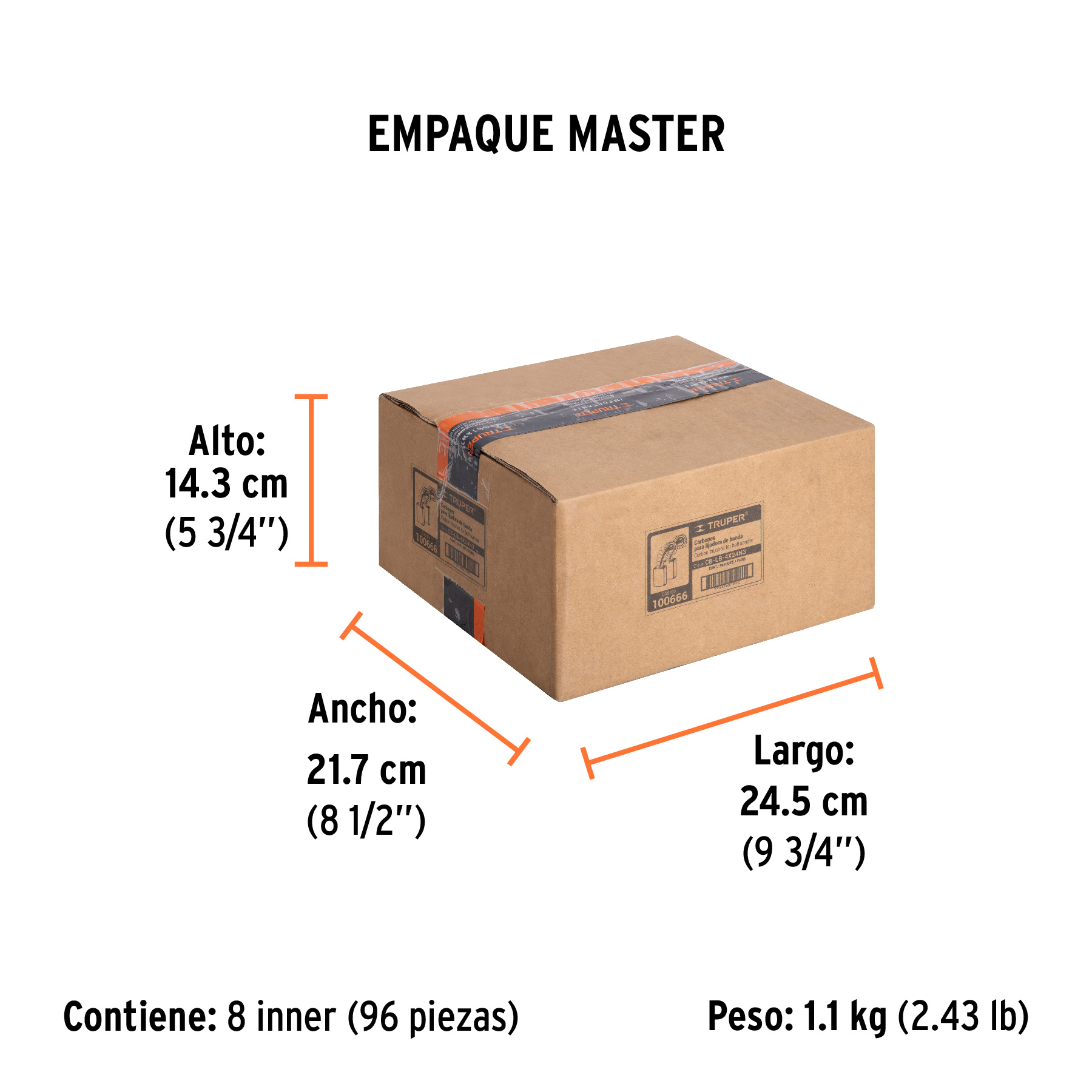 Bolsa con 2 carbones de repuesto para LIBA-4X24N3, TRUPER TRUPER