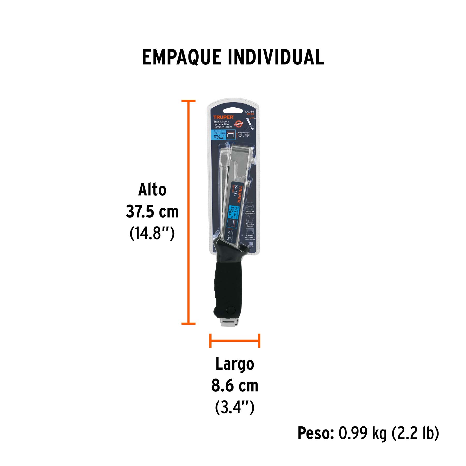 Engrapadora tipo martillo, uso rudo, TRUPER TRUPER