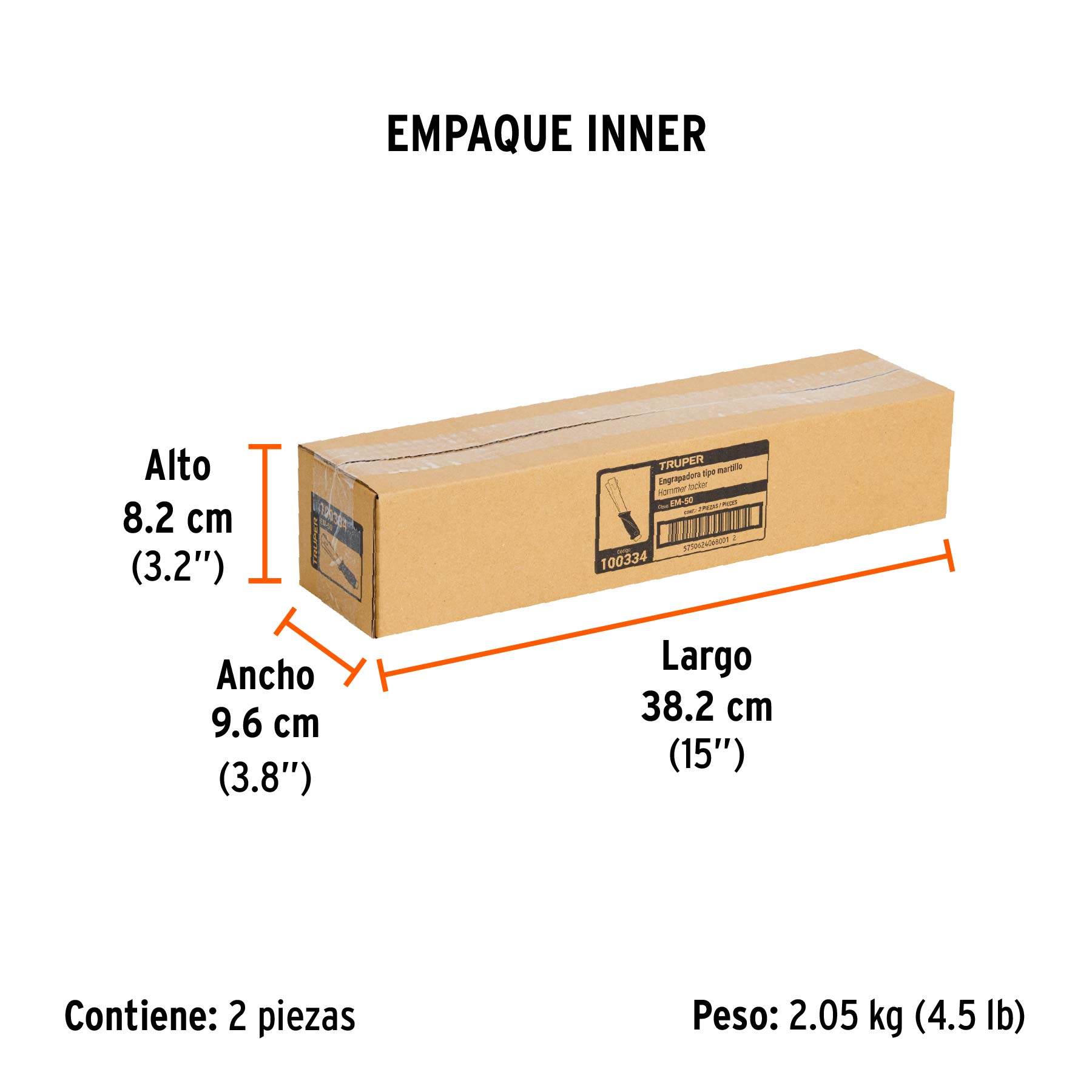 Engrapadora tipo martillo, uso rudo, TRUPER TRUPER
