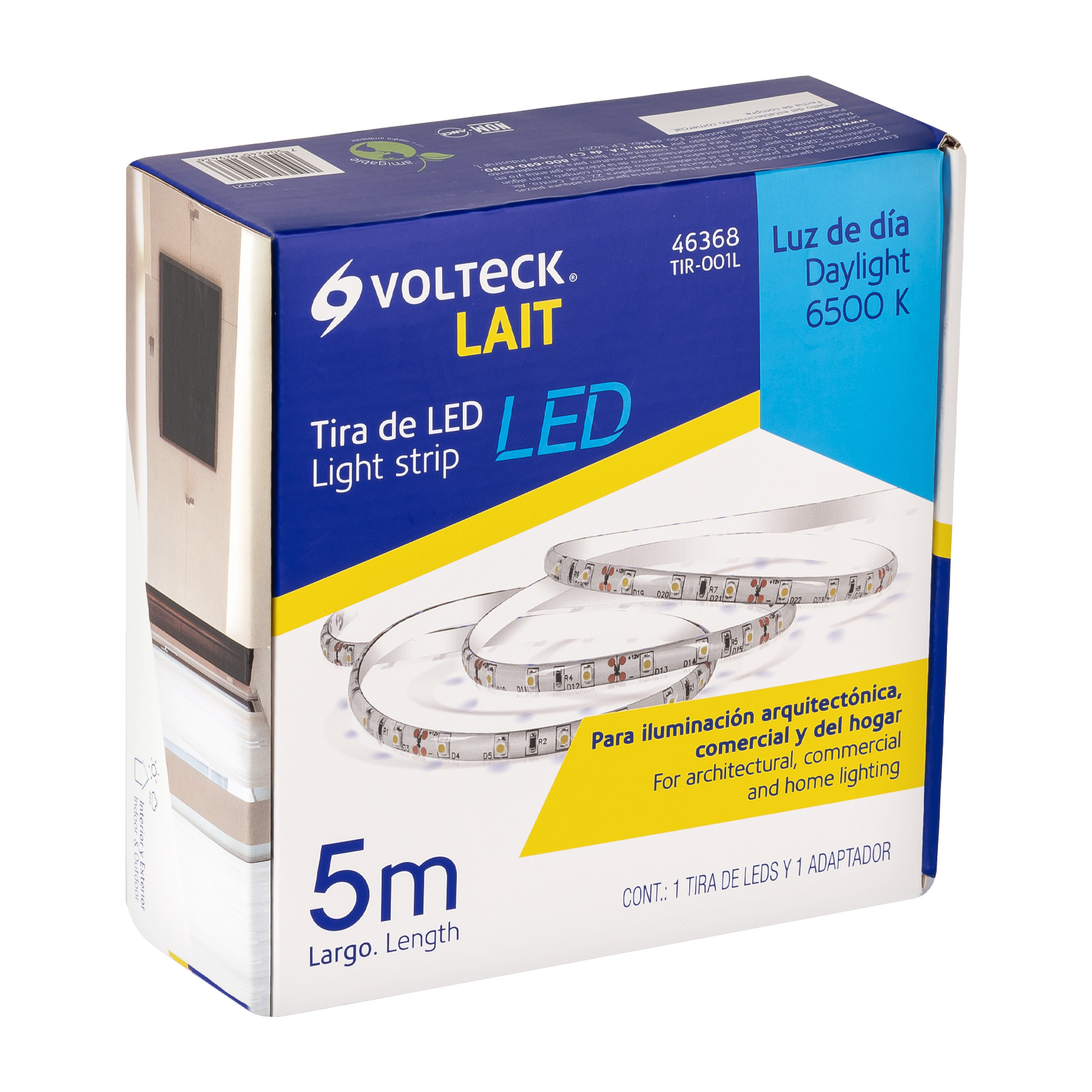 Tira LED 18 W para interior y exterior, 5 m, blanco, VOLTECK TRUPER