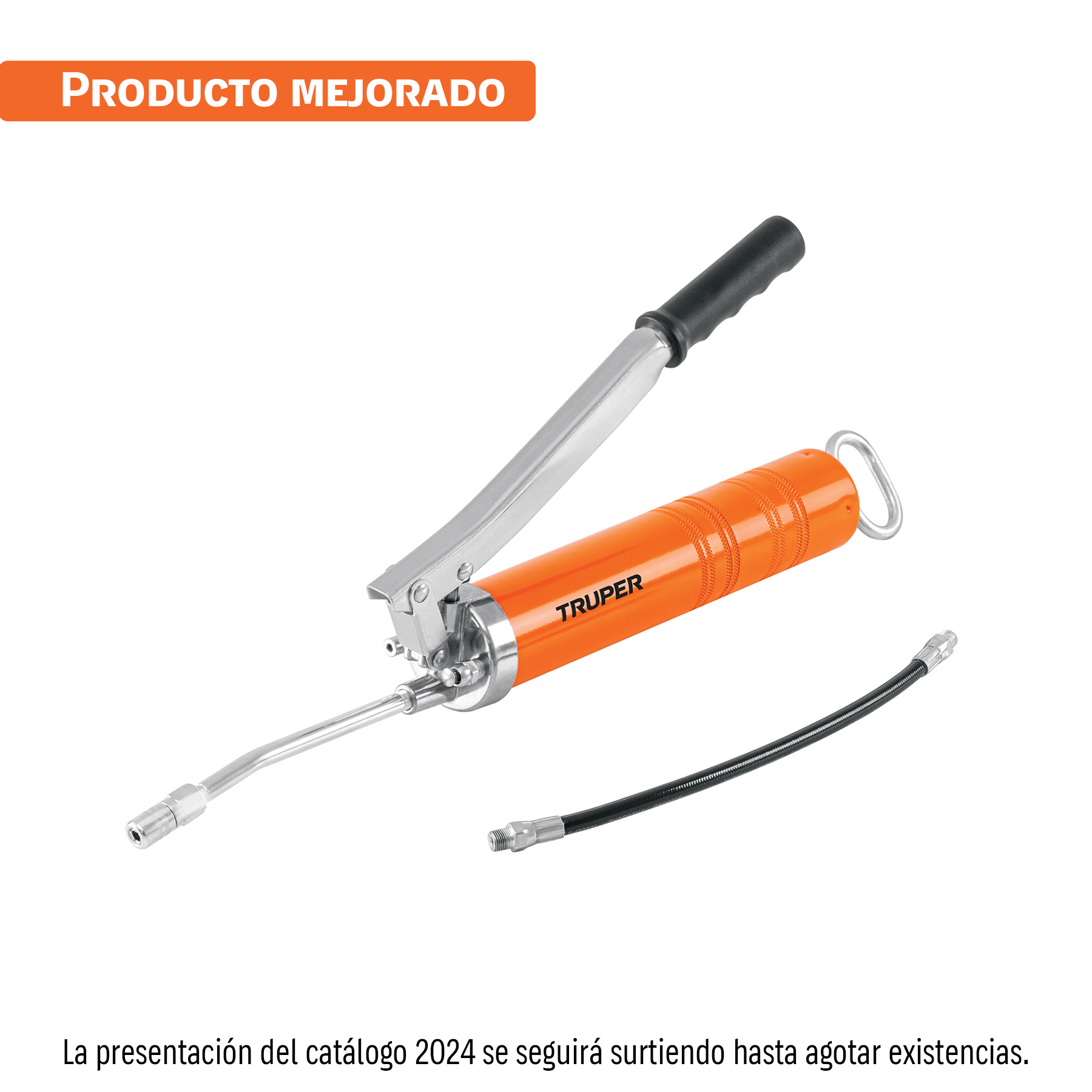 Inyectora de grasa 14 oz, 10000 PSI con grip antiderrapante TRUPER