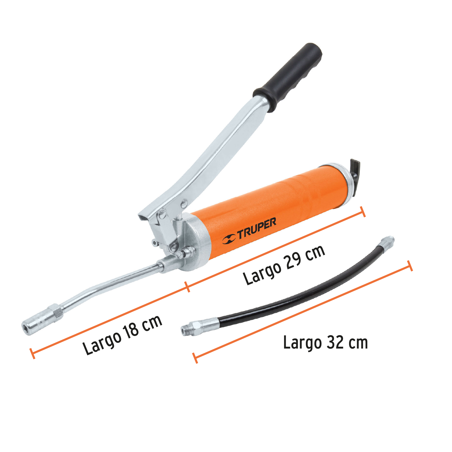 Inyectora de grasa 14 oz, 10000 PSI con grip antiderrapante TRUPER