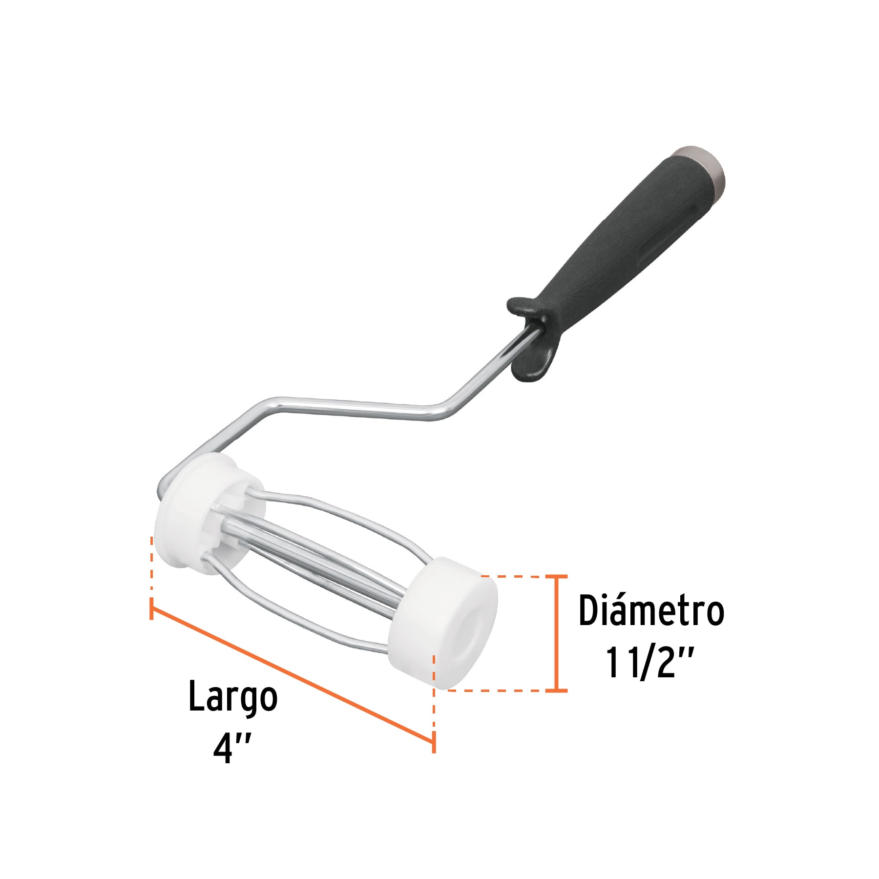 Maneral de 4" con jaula para rodillo, TRUPER TRUPER