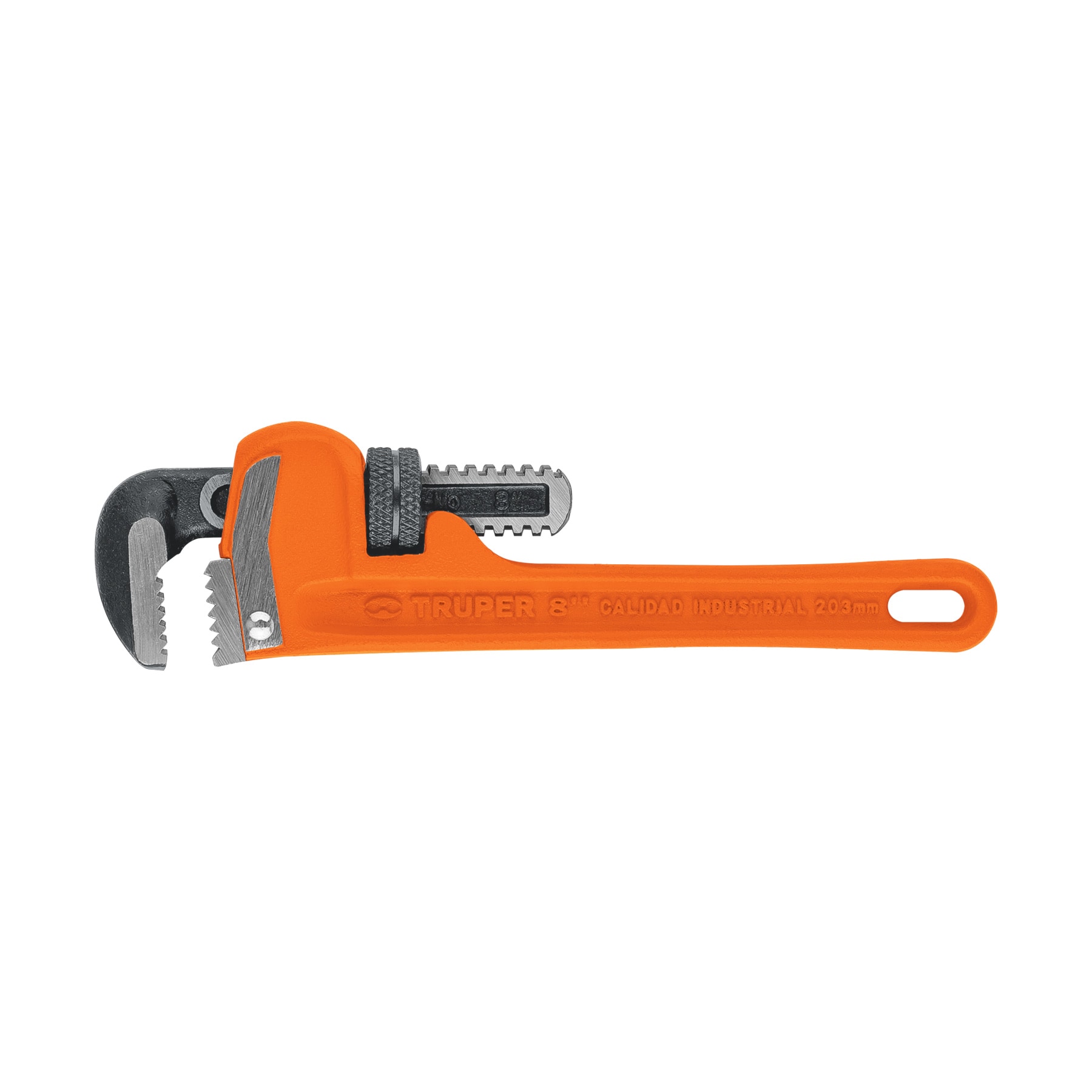 Llave stilson 8" cuerpo robusto de hierro dúctil, TRUPER TRUPER