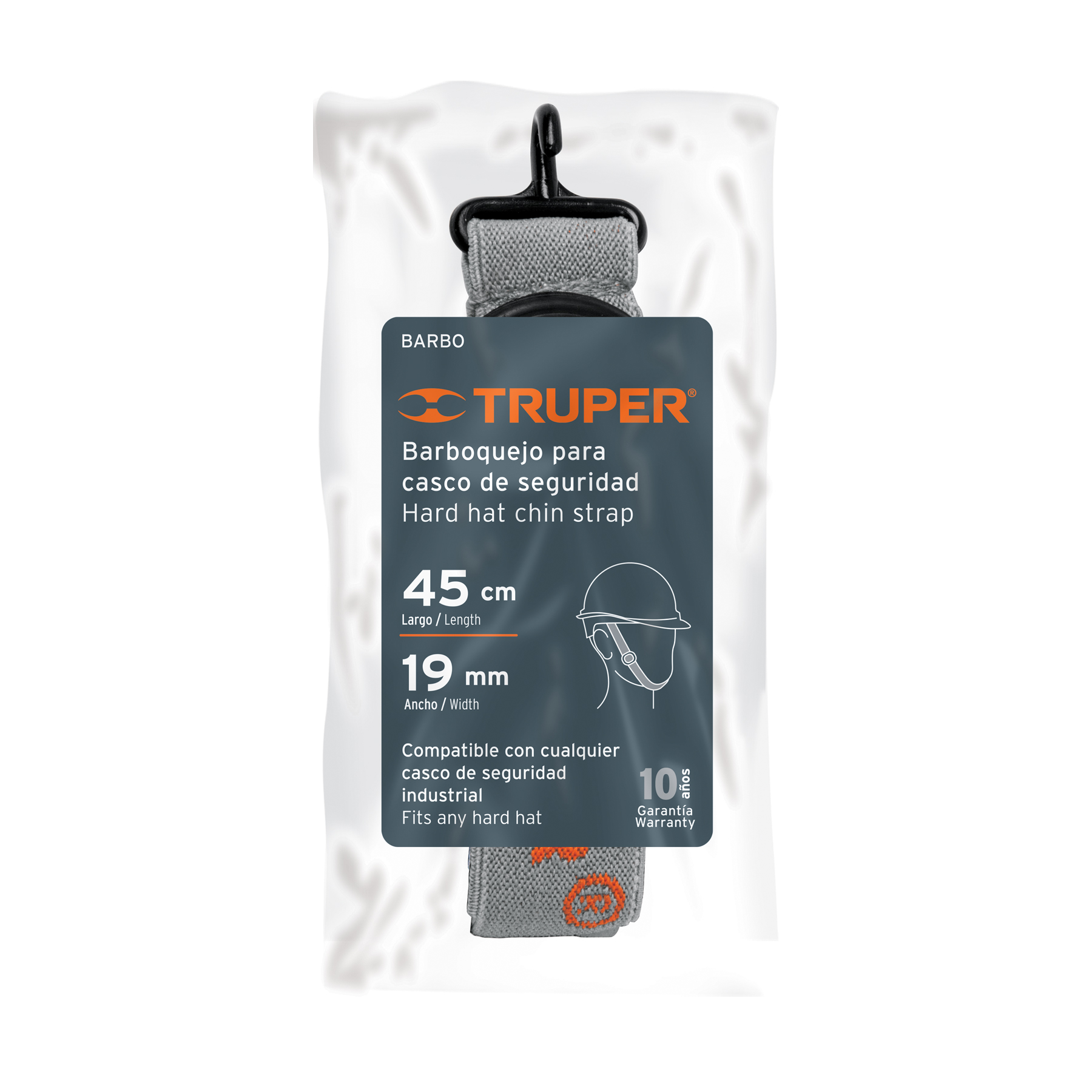Barboquejo para casco de seguridad industrial, TRUPER TRUPER