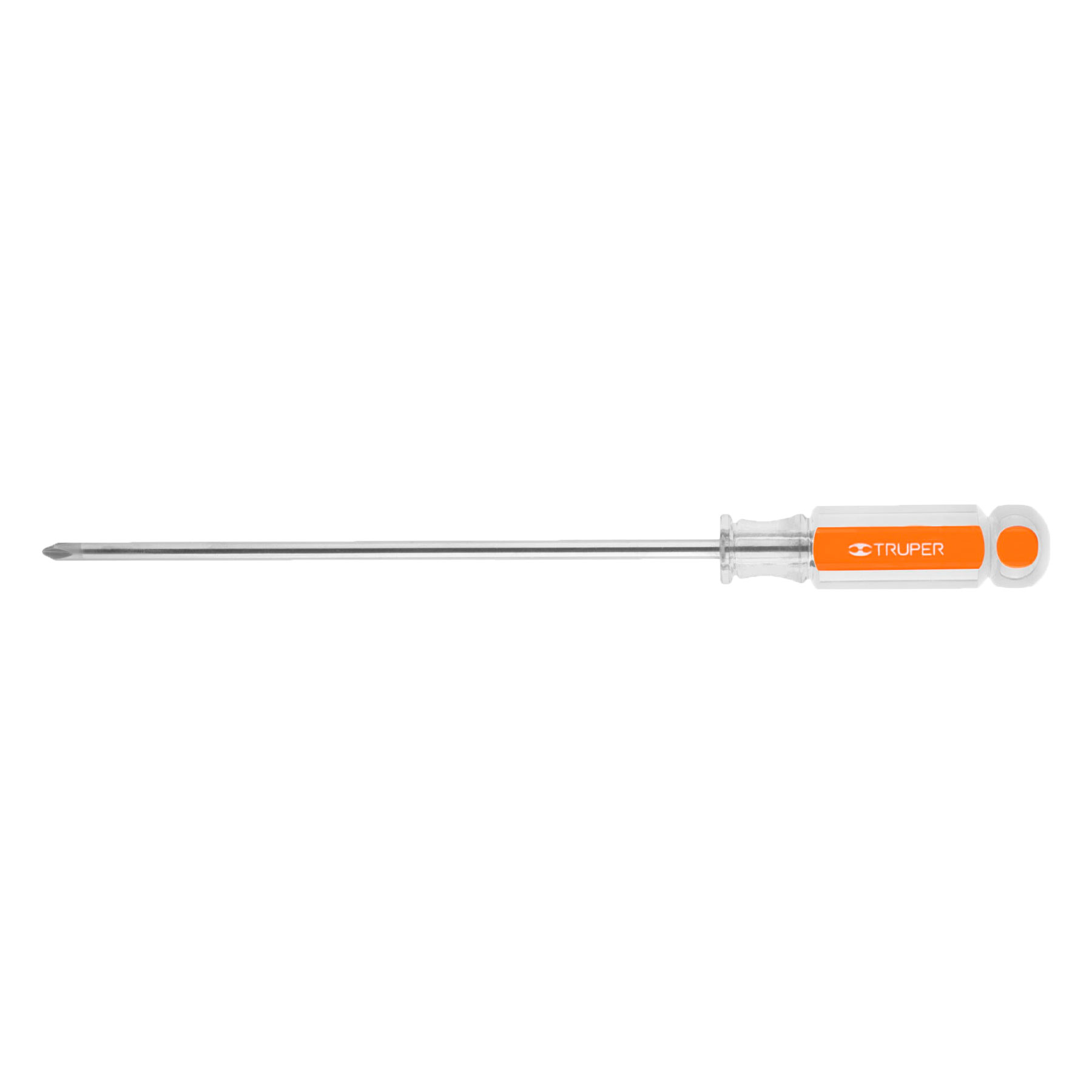 Desarmador de cruz 1/4" x 8" mango de acetato, TRUPER TRUPER