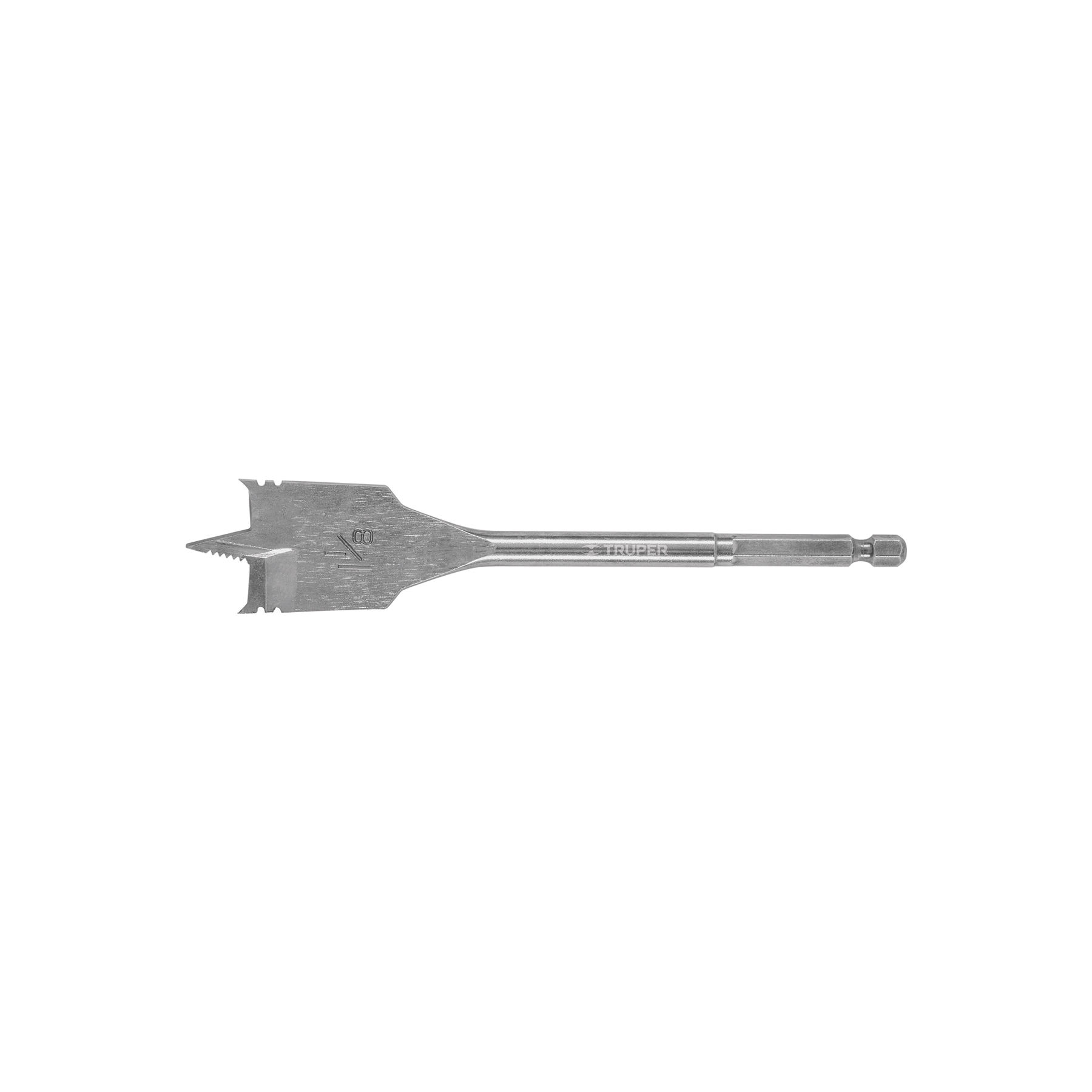 Broca plana de manita 1-1/8" para madera, TRUPER TRUPER