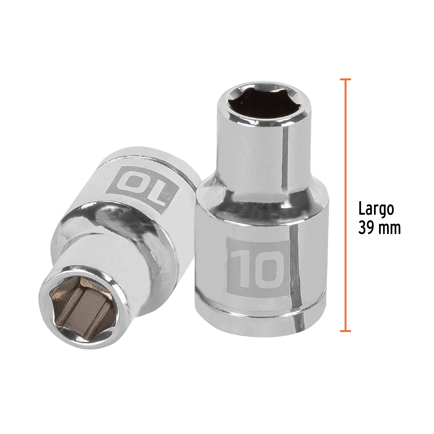 Dado de 10 mm, 6 puntas, cuadro 1/2", TRUPER TRUPER