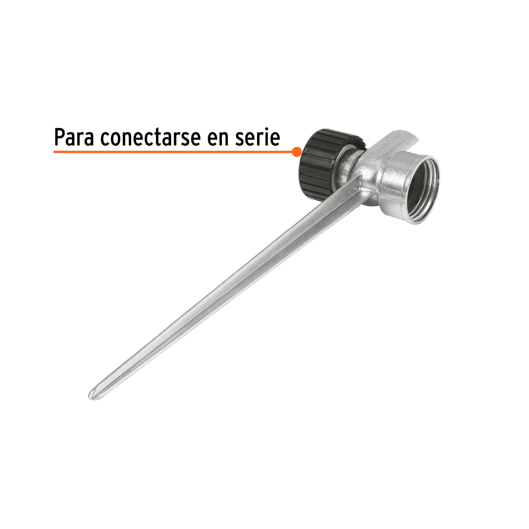 Estaca metálica universal 8" dos vías, para aspersor, TRUPER TRUPER