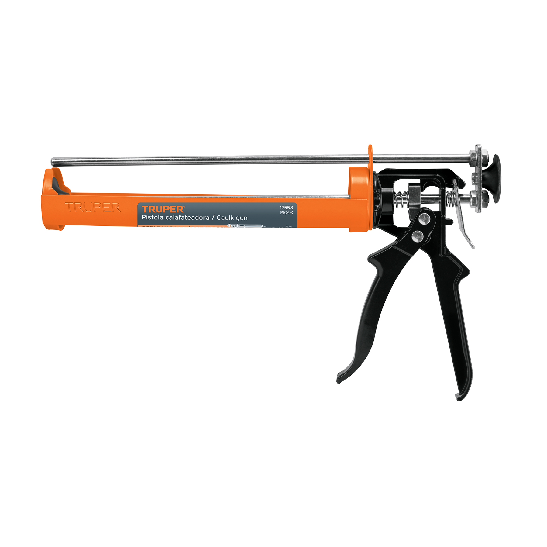 Pistola calafateadora tipo esqueleto, reforzada, TRUPER TRUPER