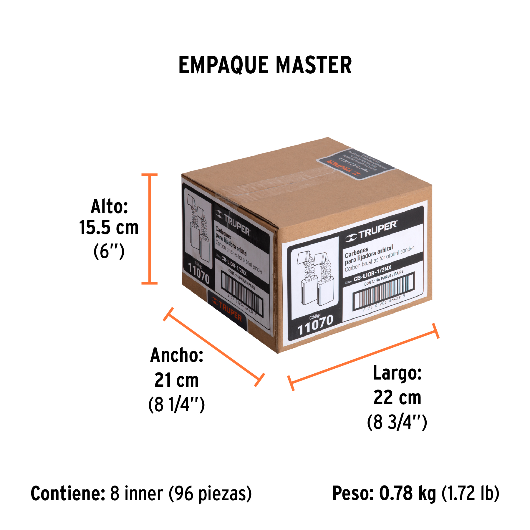 Bolsa con 2 carbones de repuesto para LIOR-1/2NX, TRUPER TRUPER