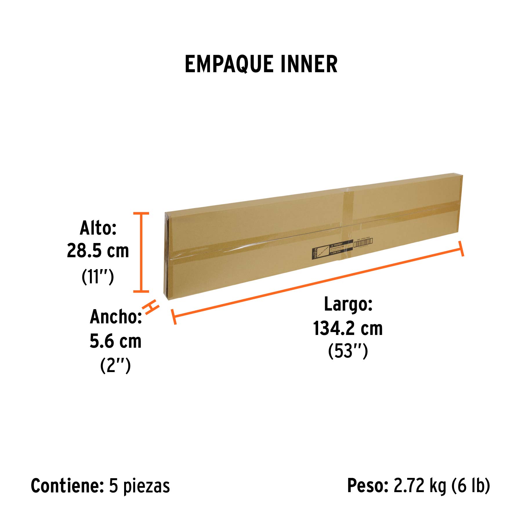 Barra extensible de 1.3 a 2.1 m reflejante para conos TRUPER