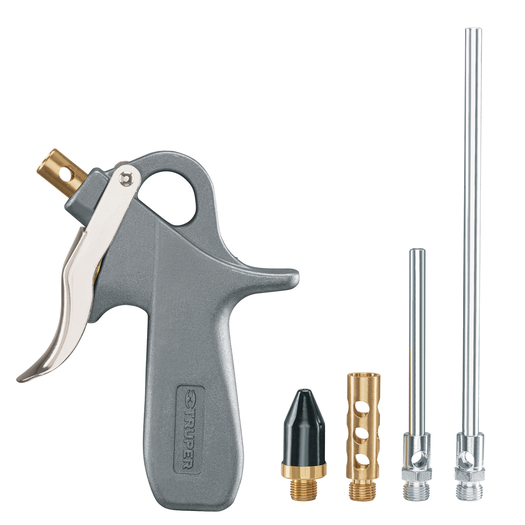 Pistola de aluminio para sopletear, 5 boquillas, TRUPER TRUPER