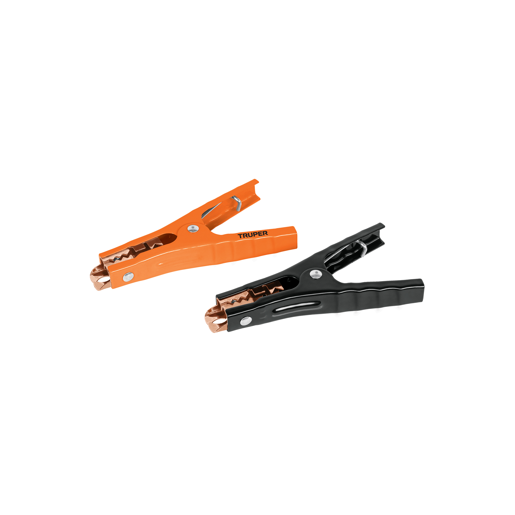 Blíster con 2 caimanes para cables pasa corriente, TRUPER TRUPER