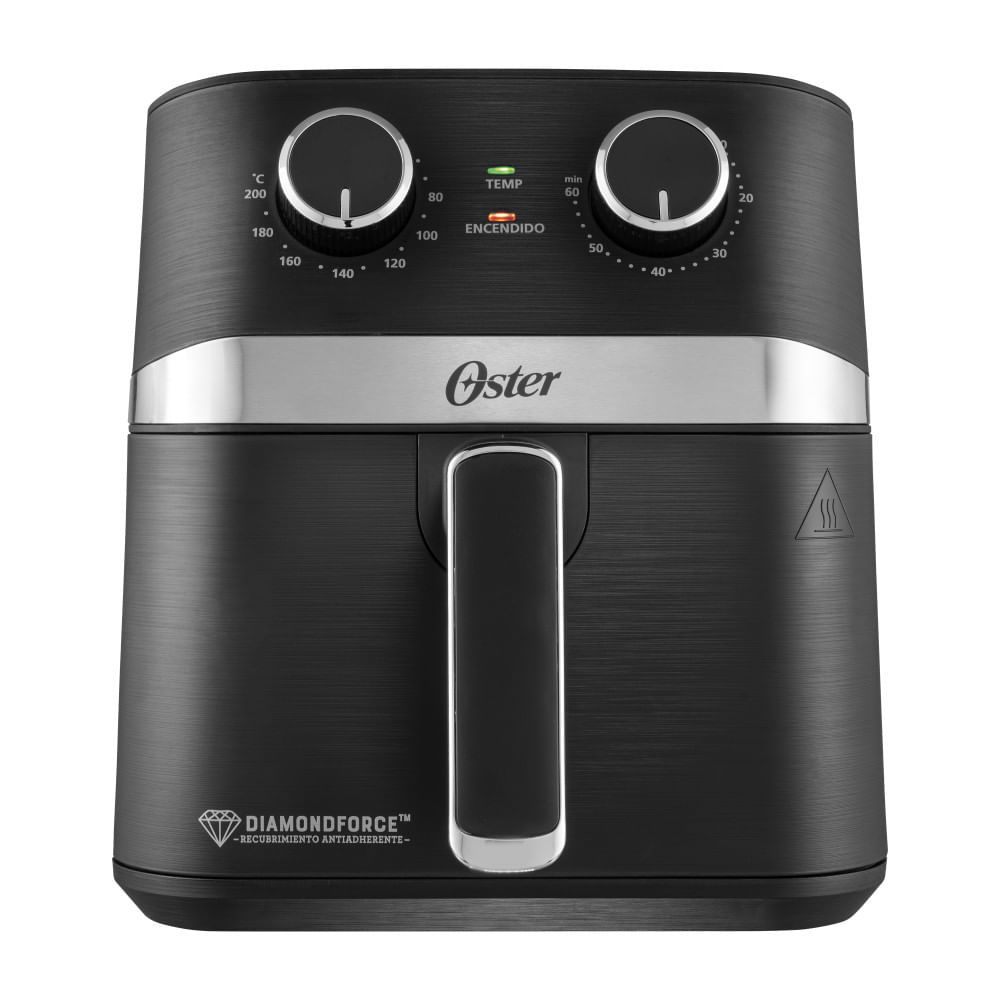 Oster® Freidora de Aire Manual, Recubrimiento Oster® DiamondForce, 4L de Capacidad, con Controles de Tiempo y Temperatura, CKSTAF401MDF Oster