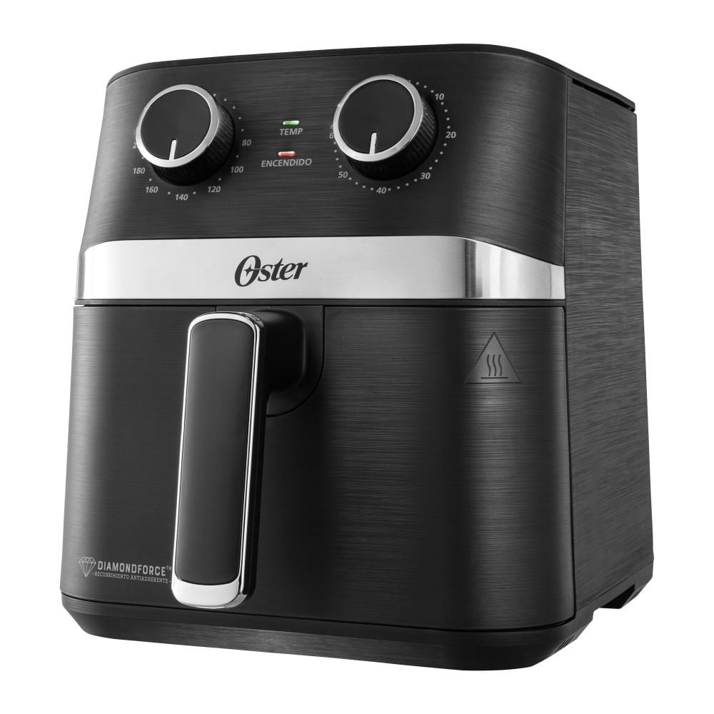 Oster® Freidora de Aire Manual, Recubrimiento Oster® DiamondForce, 4L de Capacidad, con Controles de Tiempo y Temperatura, CKSTAF401MDF Oster