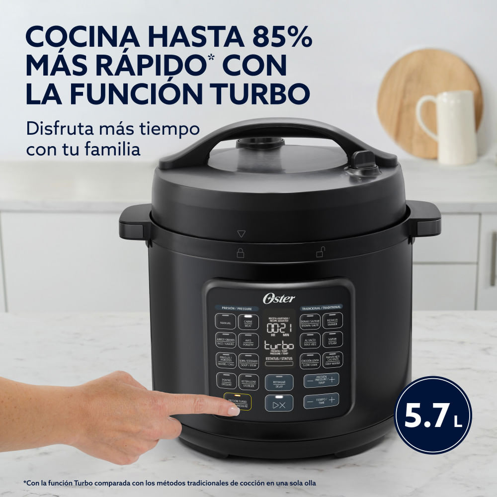Oster Multiolla, Turbo, 5.7 L de Capacidad, Color Negro, CKSTPCECT57DF2CL-013 Oster