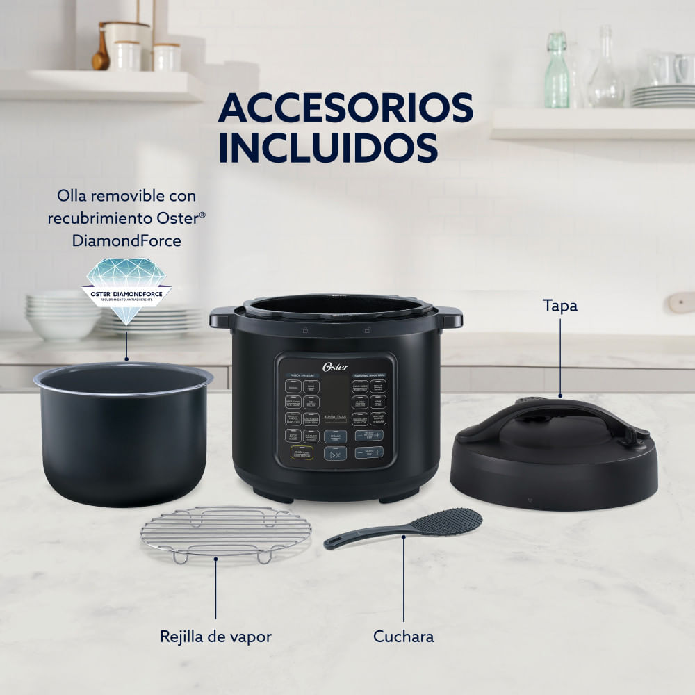 Oster Multiolla, Turbo, 5.7 L de Capacidad, Color Negro, CKSTPCECT57DF2CL-013 Oster