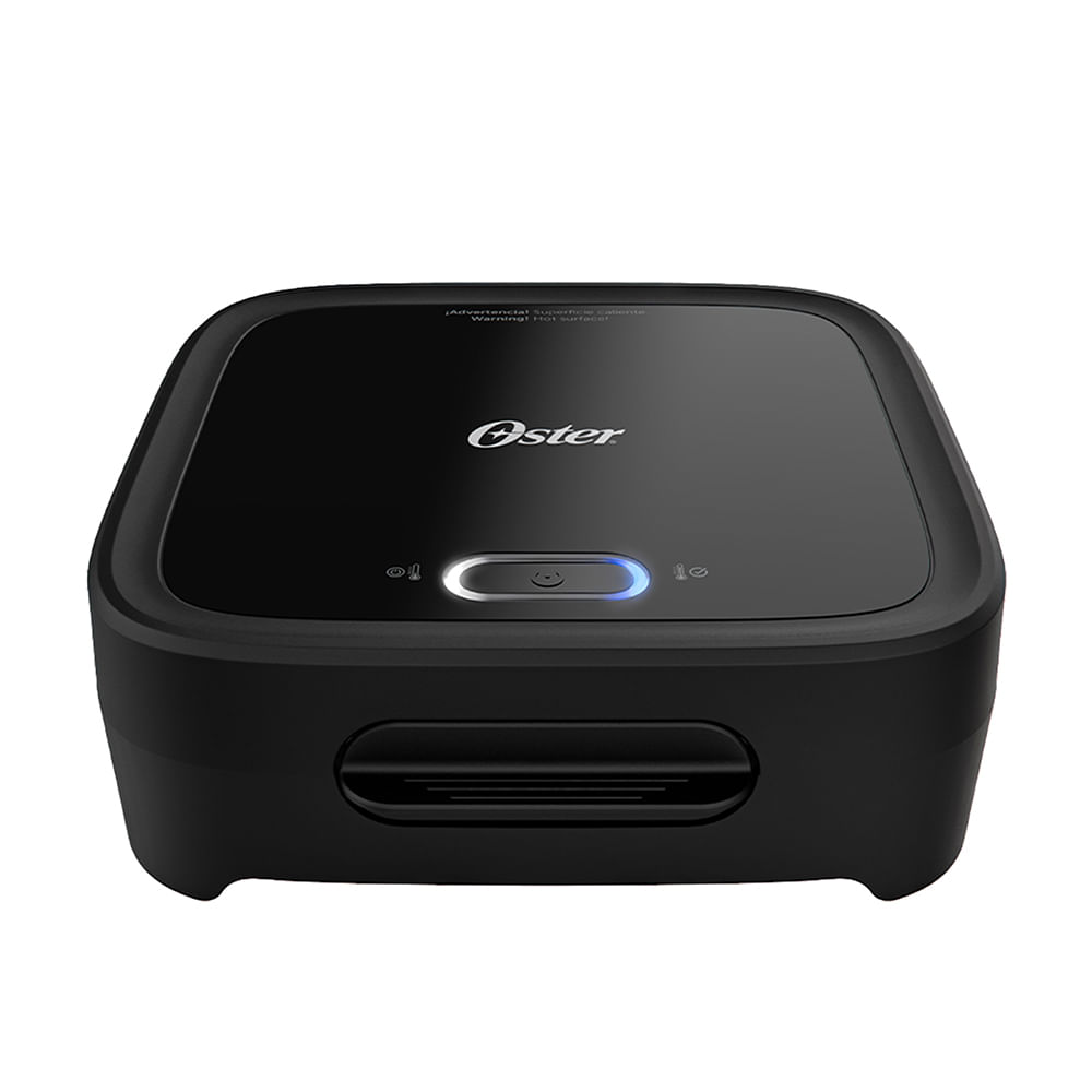 Oster® Sandwichera, Compacta con Platos Hondos, Incluye Botón de Apagado, Negro, CKSTSM400 Oster