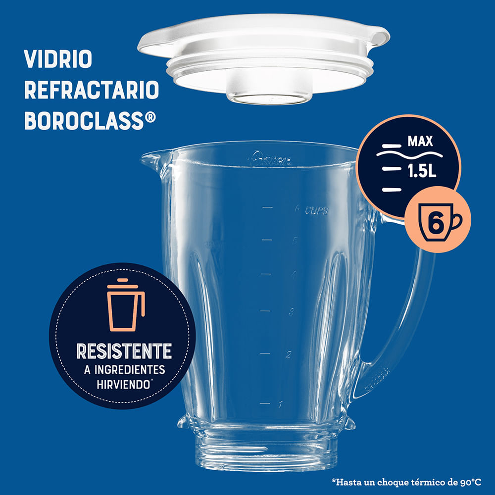 Licuadora Oster® con vaso de vidrio y control de perilla BLSTKAG-WRD Oster