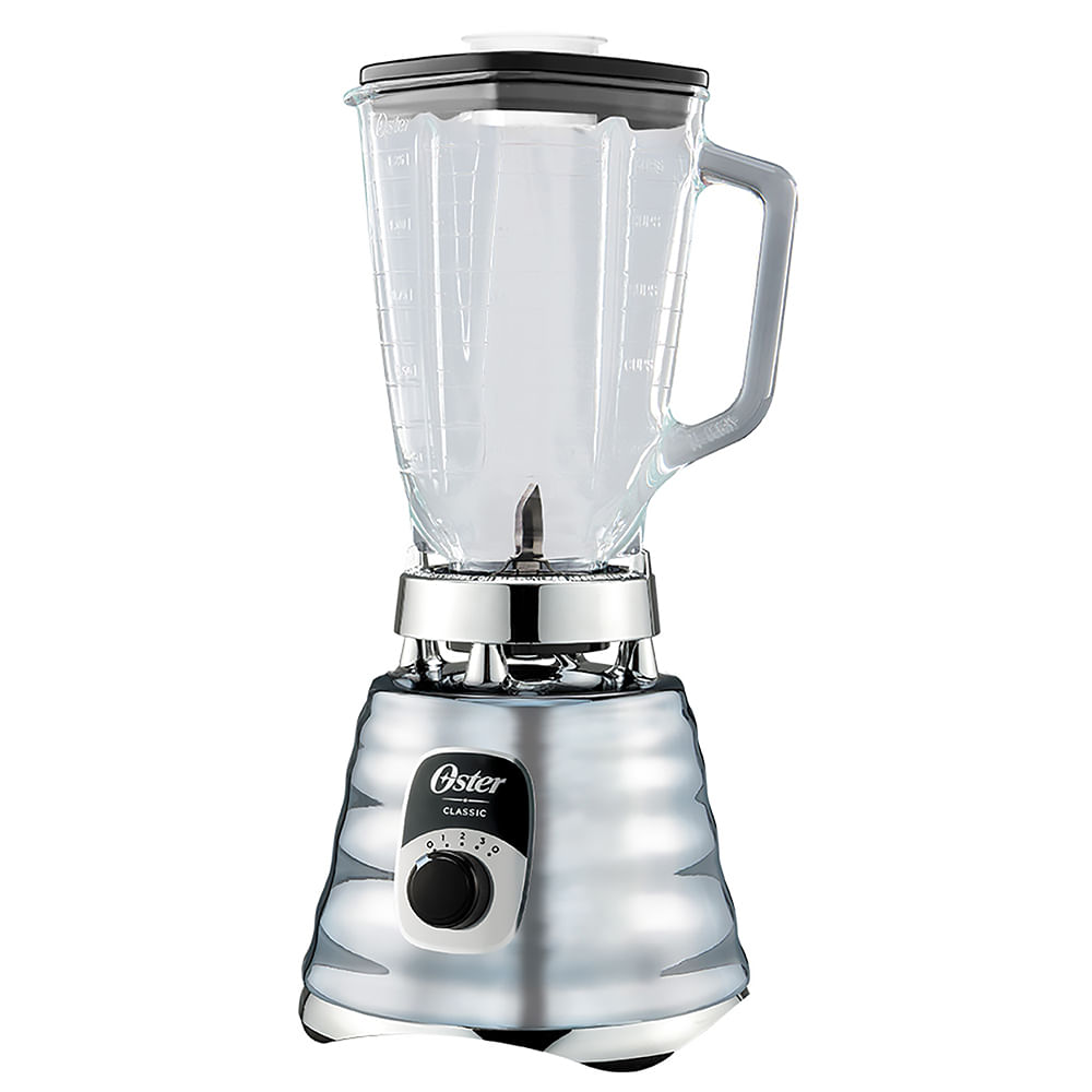 Licuadora clásica Oster® cromada con perilla ergonómica de 3 velocidades BLST4655 Oster