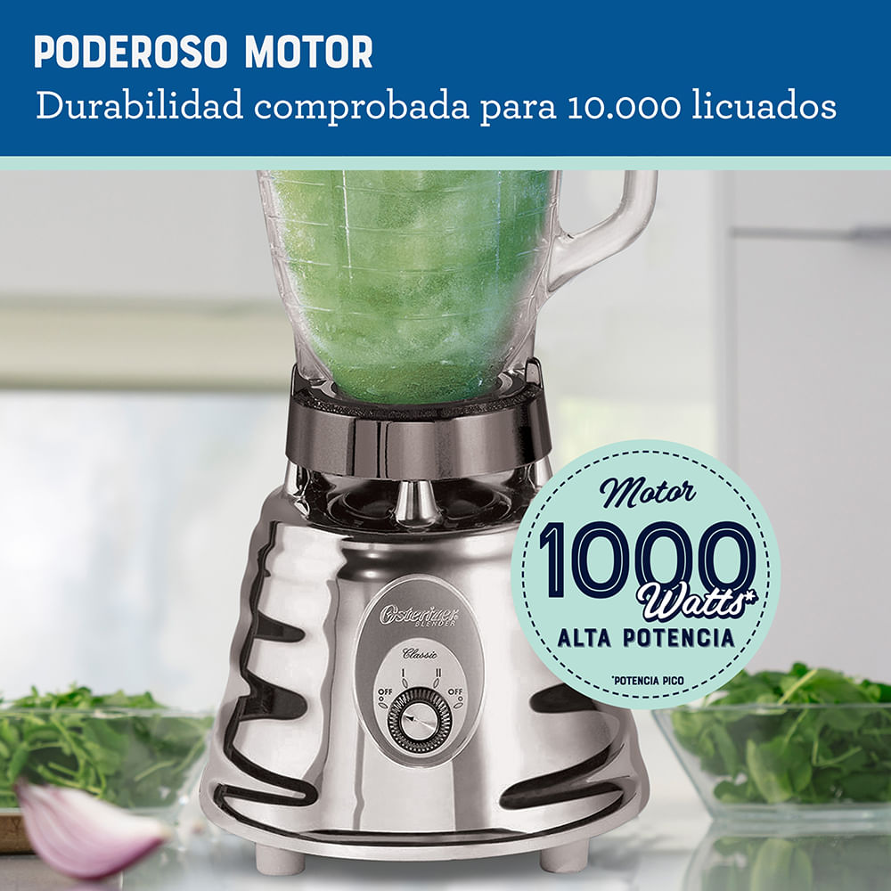 Licuadora Osterizer® cromada de 2 velocidades, 465015000 Oster