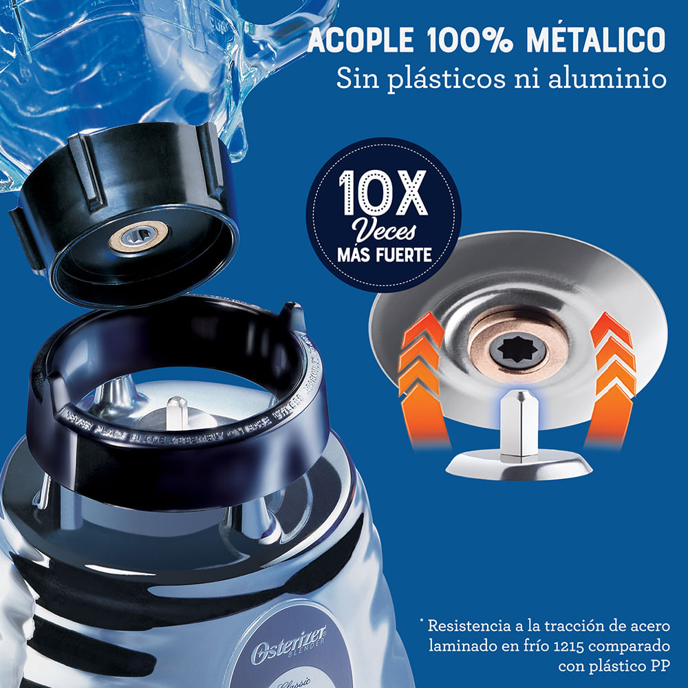 Licuadora Osterizer® cromada de 2 velocidades, 465015000 Oster