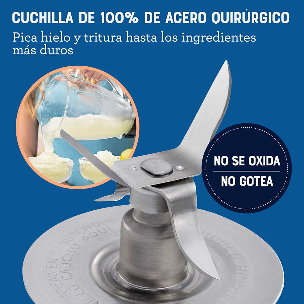 Licuadora Oster® 2 velocidades más pulso y vaso de vidrio BLSTKAG-BPB Oster