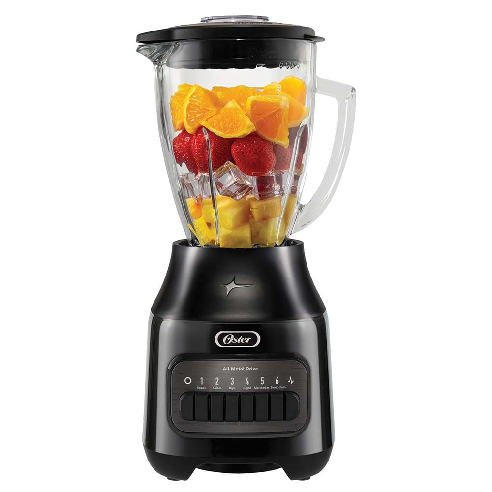 Licuadora Oster® con vaso de vidrio y 6 velocidades más pulso BLSTPEG-BPB Oster