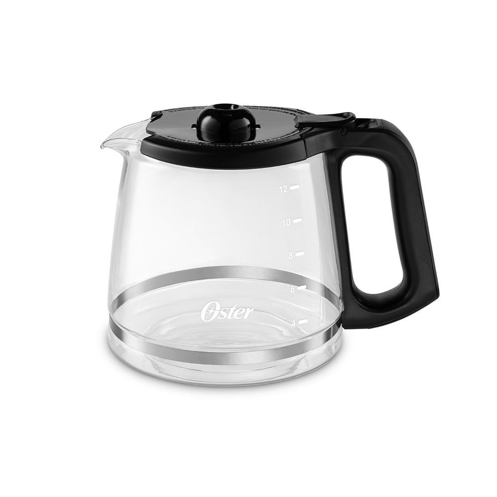 Oster® Cafetera Programable, Pantalla Táctil, Jarra de Vidrio, de 12 Tazas, Negro y Acero Inoxidable , BVSTDC4403 Oster