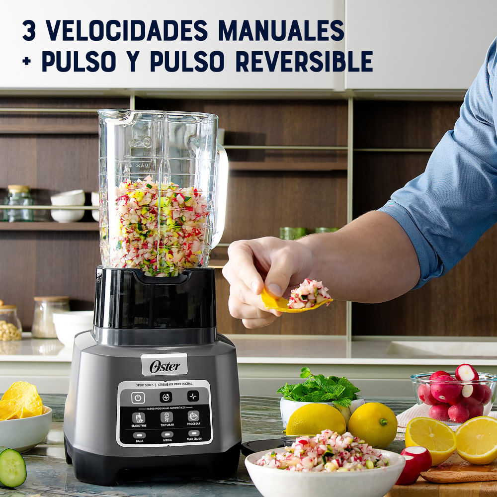 Oster® Licuadora Profesional XTREME MIX con iBLEND y MAX CRUSH con Tecnología Reversible BLSTXPG-BW Oster