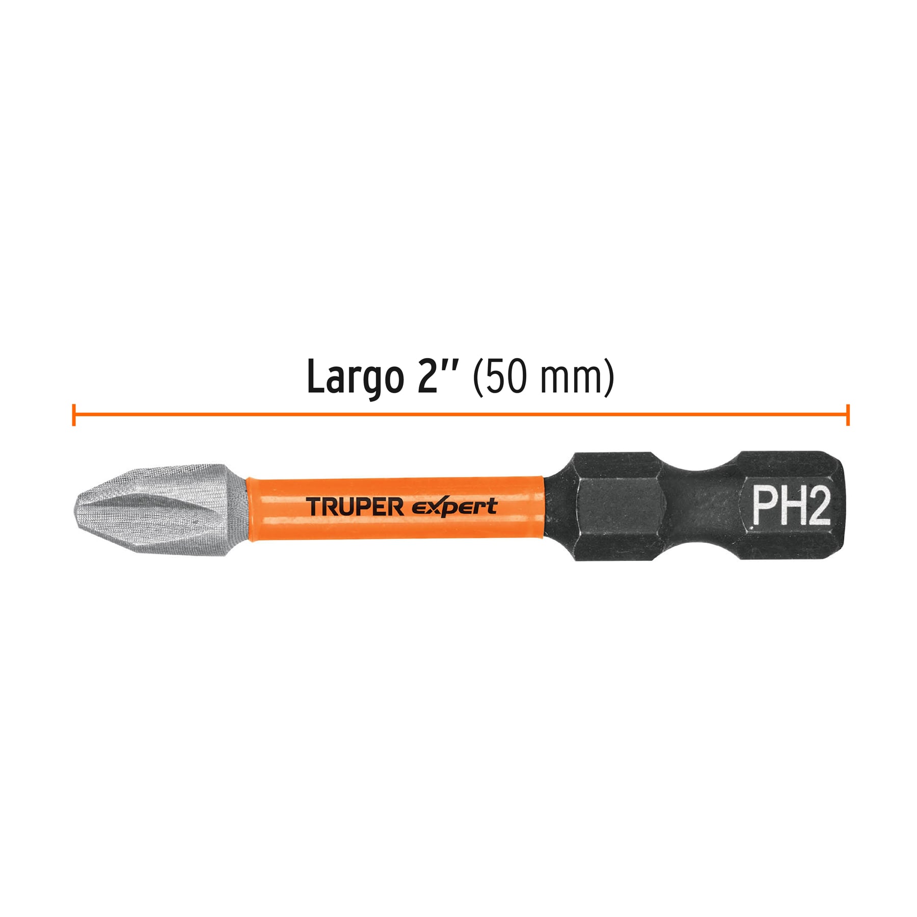 Estuche con 5 puntas de cruz PH2 de impacto largo 2", EXPERT TRUPER