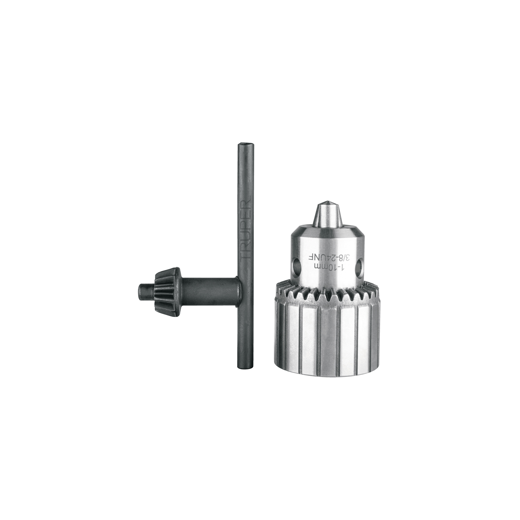 Broquero 3/8" con llave, cuerpo estriado, TRUPER EXPERT TRUPER