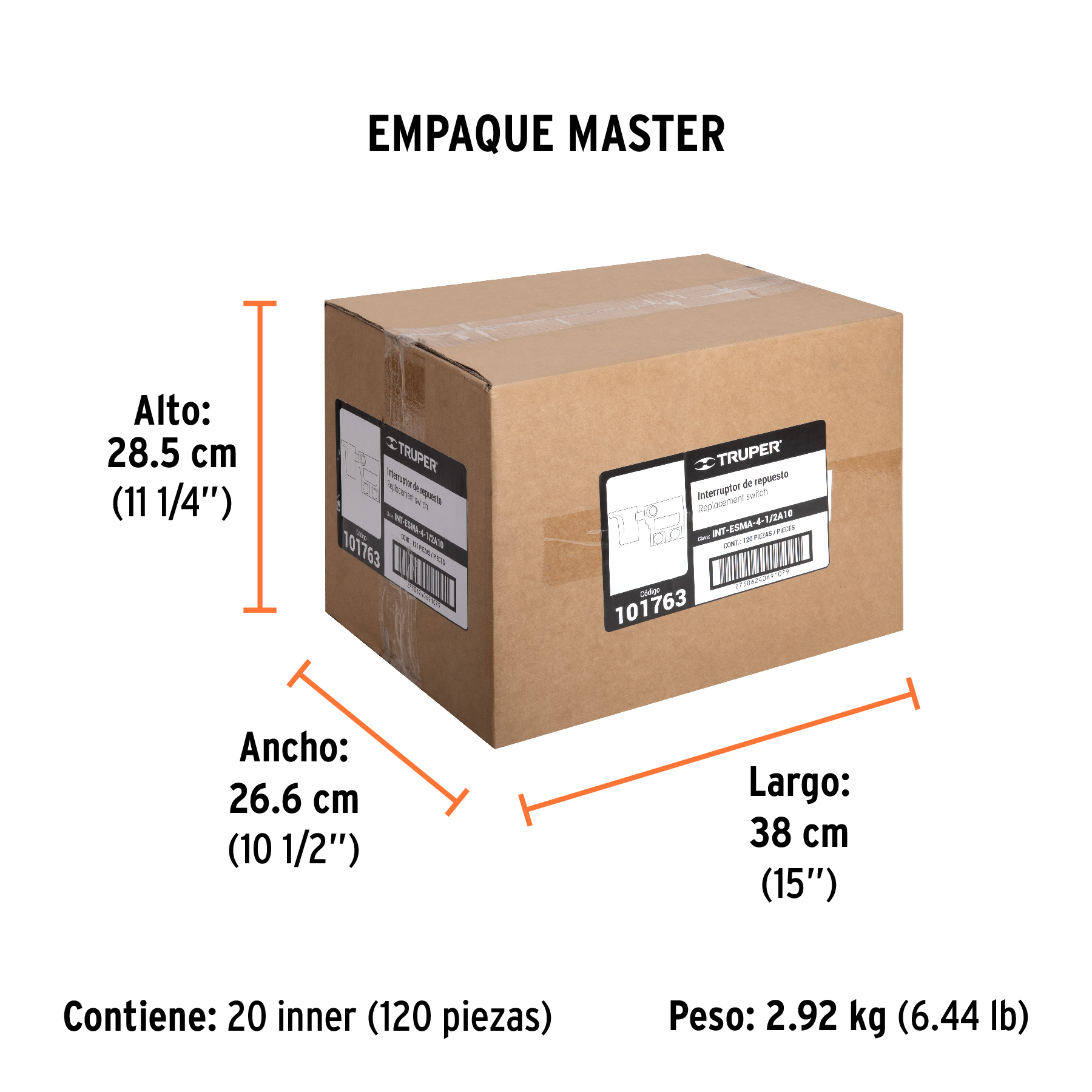 Interruptor de repuesto para ESMA-4-1/2A10, TRUPER TRUPER